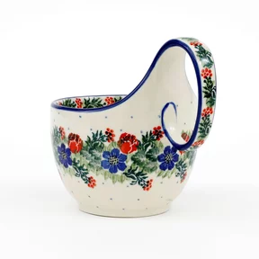 Czerpak ceramiczny 845 0,4l <br> 1535X Czerwony wianuszek